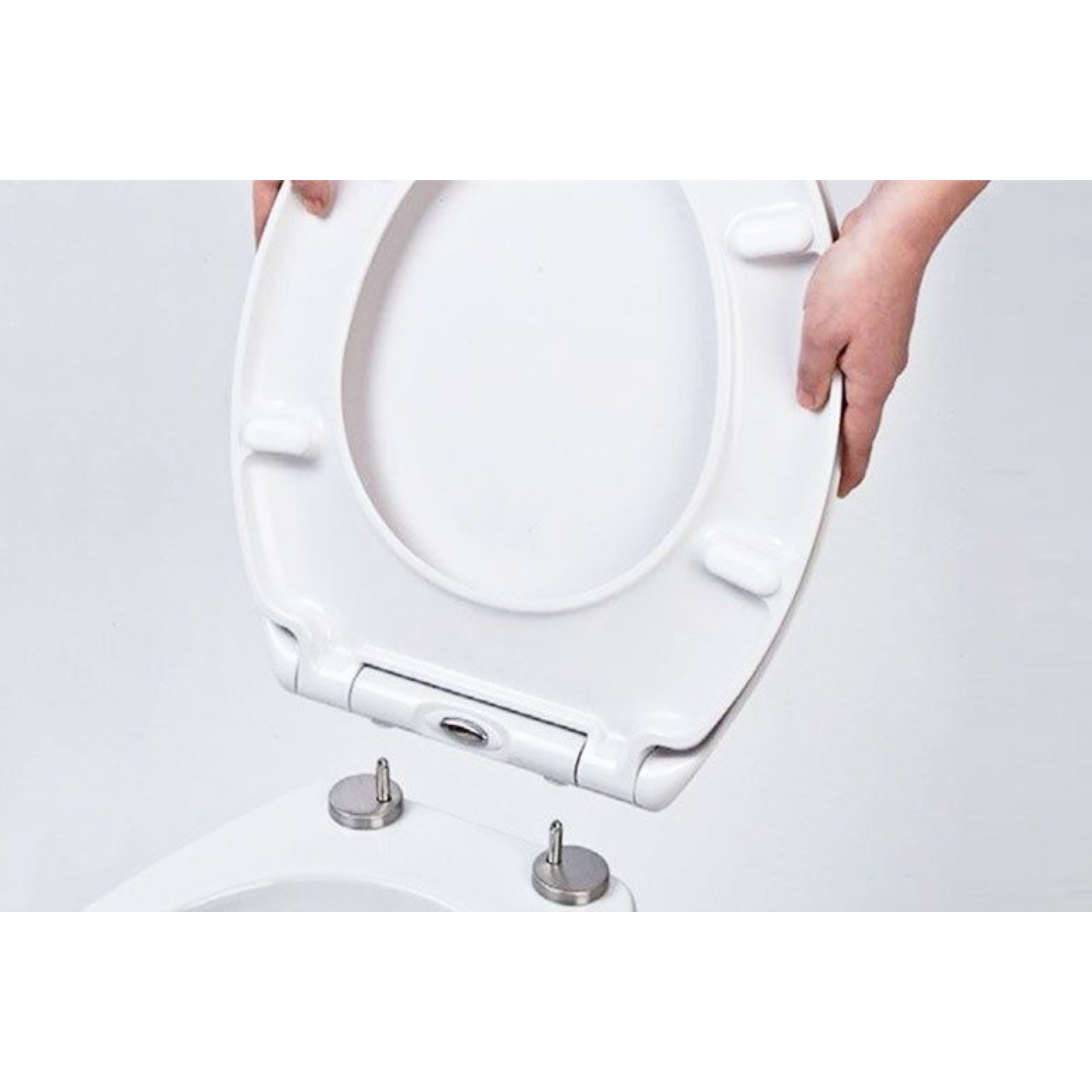Top-fixing, Soft closing hinges, Toilet seat cover full service